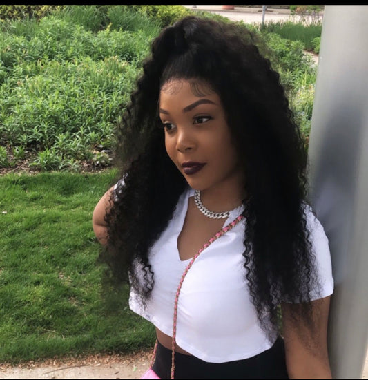 13x6 curly water wave lace front