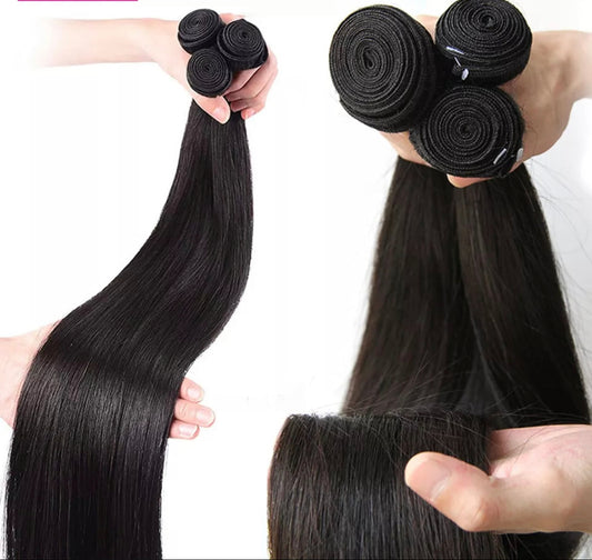 Straight Human Hair Bundles